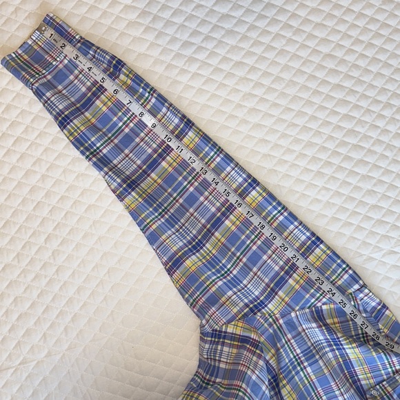 Ralph Lauren Plaid Button Up Shirt. 100% Cotton. Size X-Large. Blue Yellow Red - Picture 7 of 11